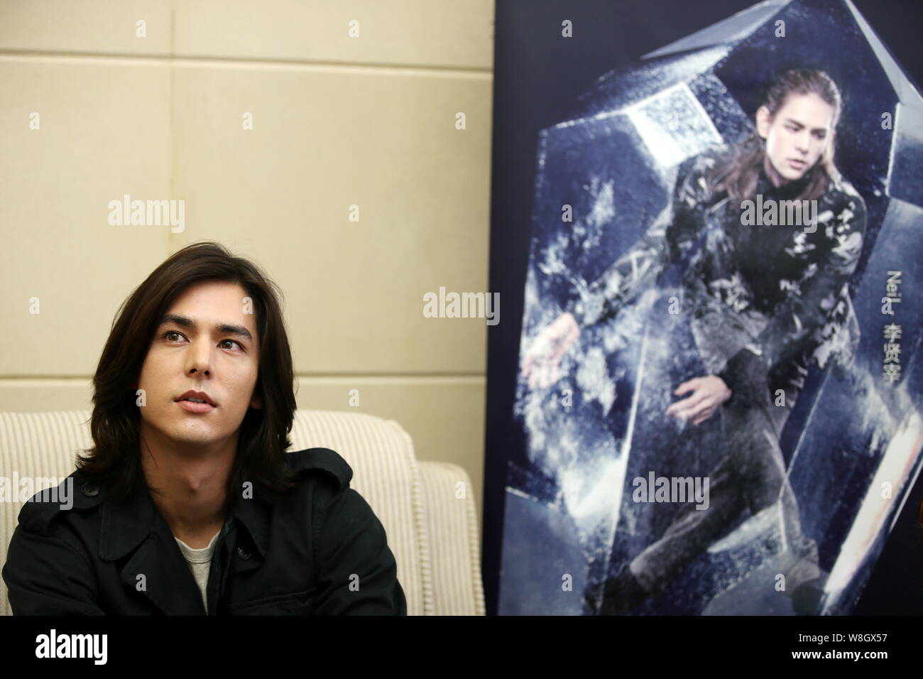 South Korean actor Lee Hyun-jae is interviewed during a promotional event  for his new movie 
