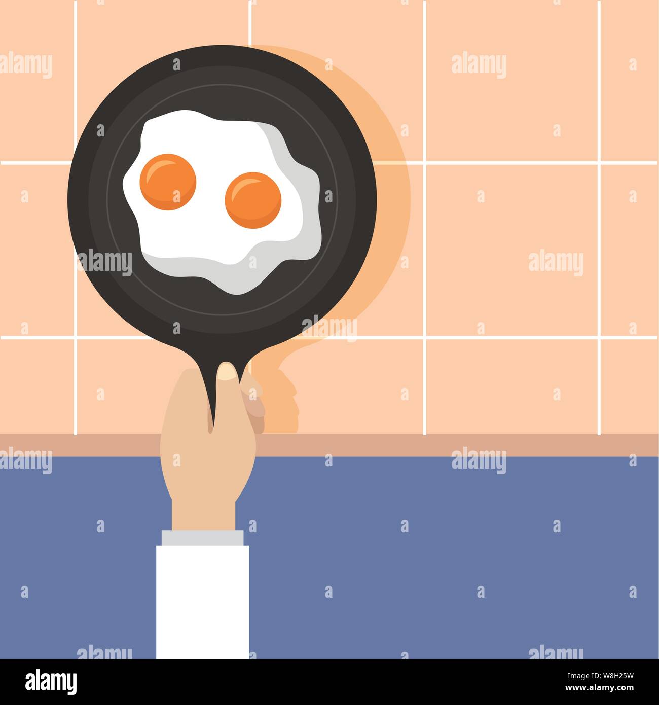 breakfast cooking icons flat design Stock Vector Image & Art - Alamy
