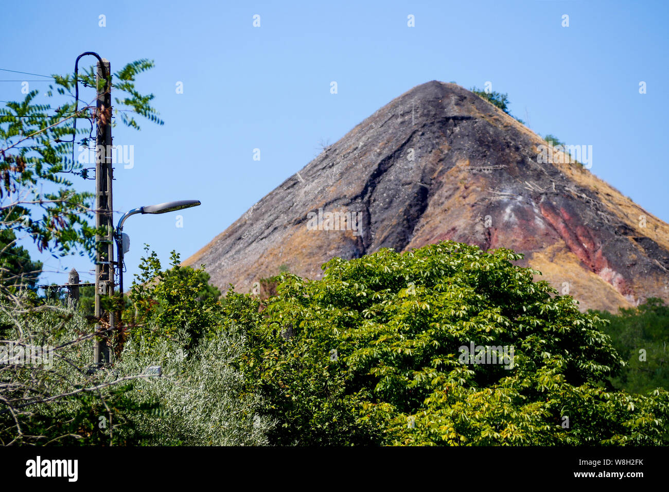 The Crassier - The Heap -, last remain of the four closed coal mines, Alès, Gard, France Stock Photo