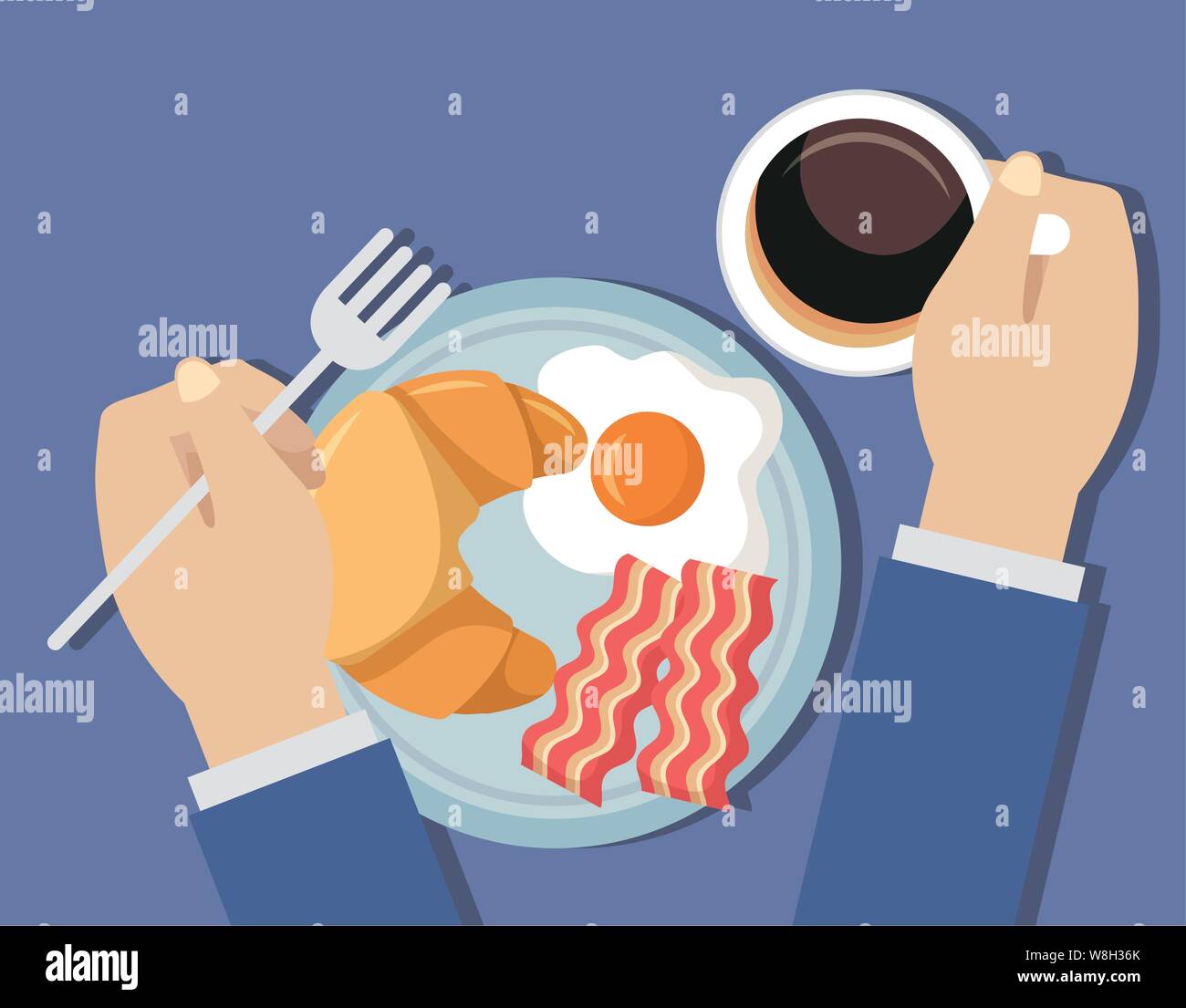 breakfast cooking icons flat design Stock Vector Image & Art - Alamy
