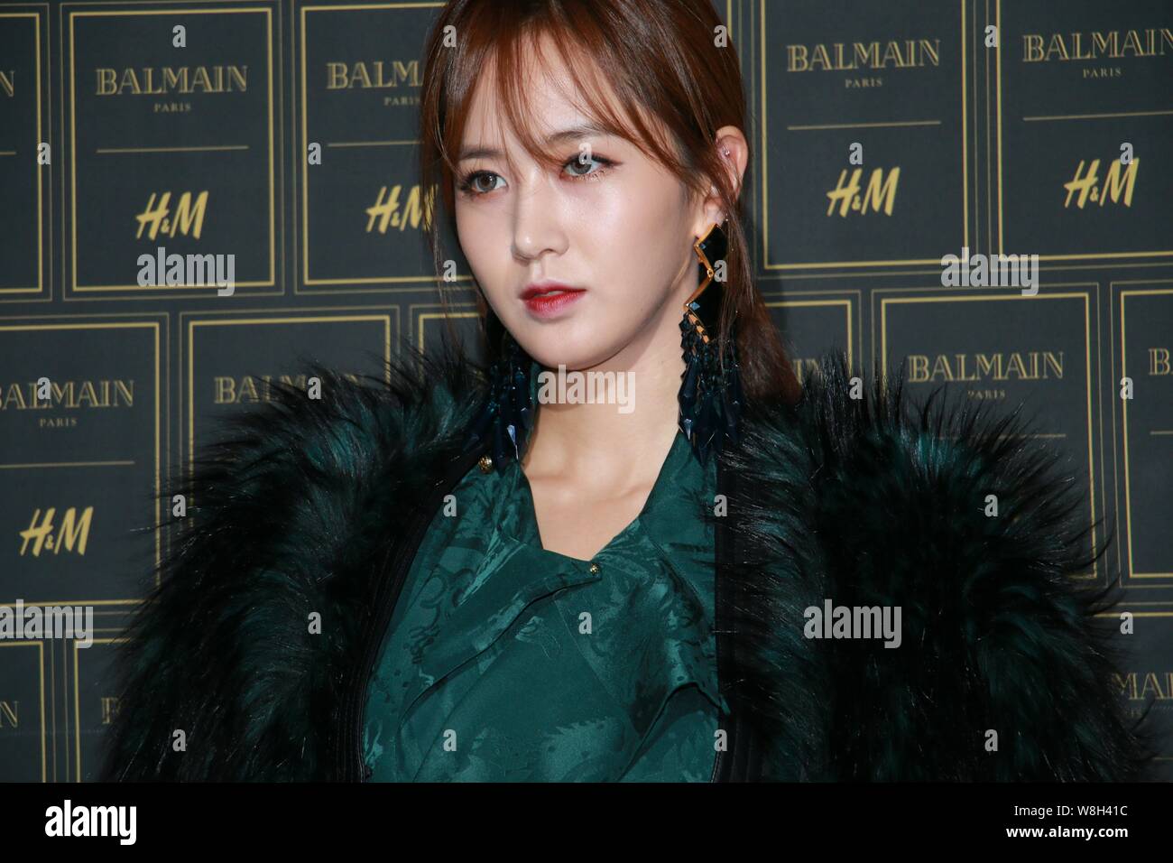 Singer and actress Kwon Yu-ri (Yuri) of South Korean girl group Girls' Generation arrives for a preview party for the Balmain x collection in Seou Photo - Alamy