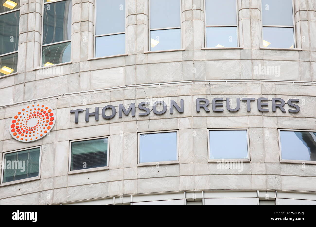 Thomson Reuters company sign Stock Photo