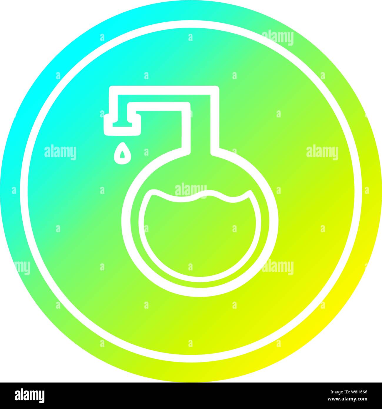 chemical vial circular icon with cool gradient finish Stock Vector ...
