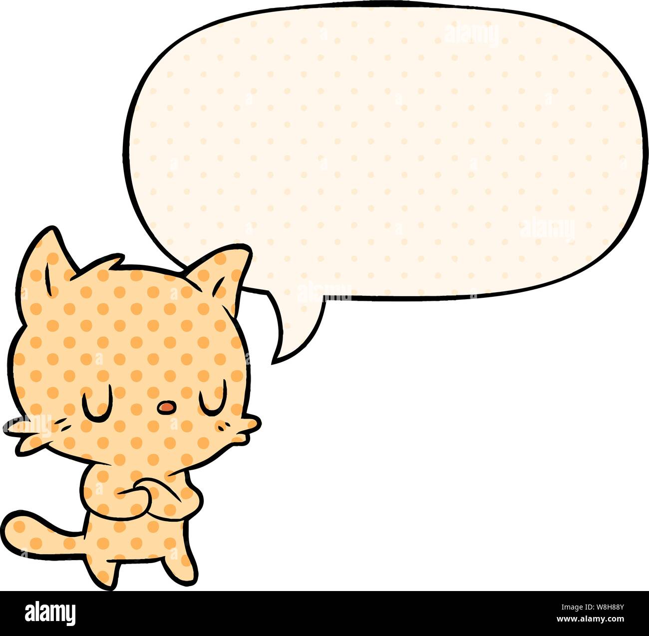 Cat Pin Bubble Example cute cartoon cat with speech bubble in comic book style Stock Vector ...