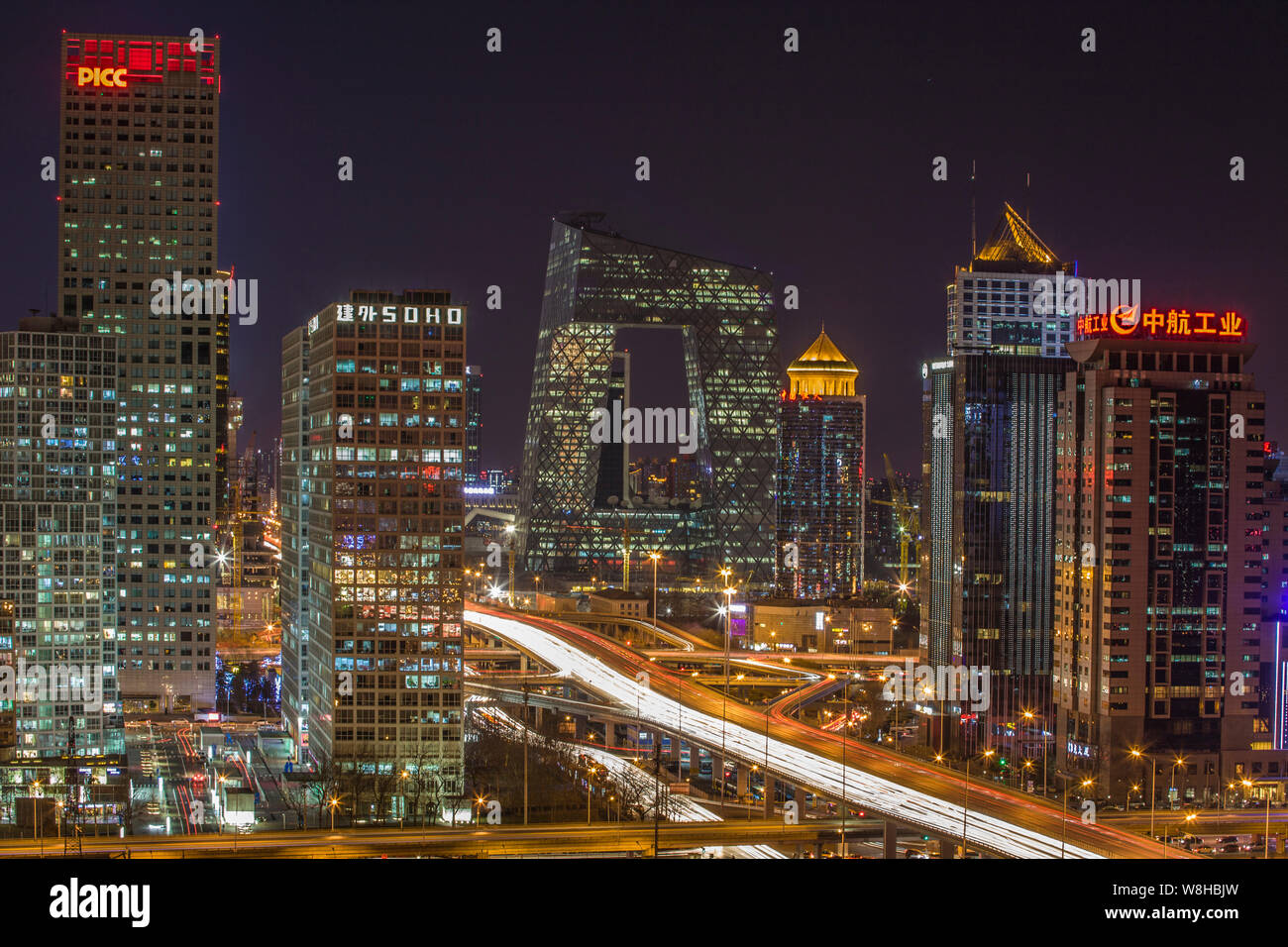 Cctv headquarters beijing night hi-res stock photography and images - Alamy