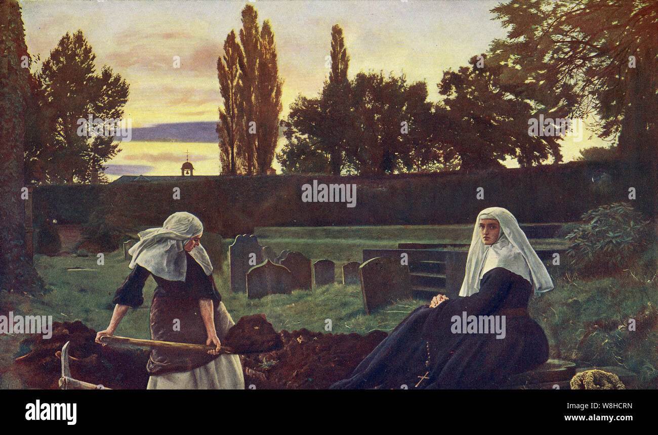 The Vale of Rest by Sir J E Millais 1859 (exhibited Stock Photo Alamy
