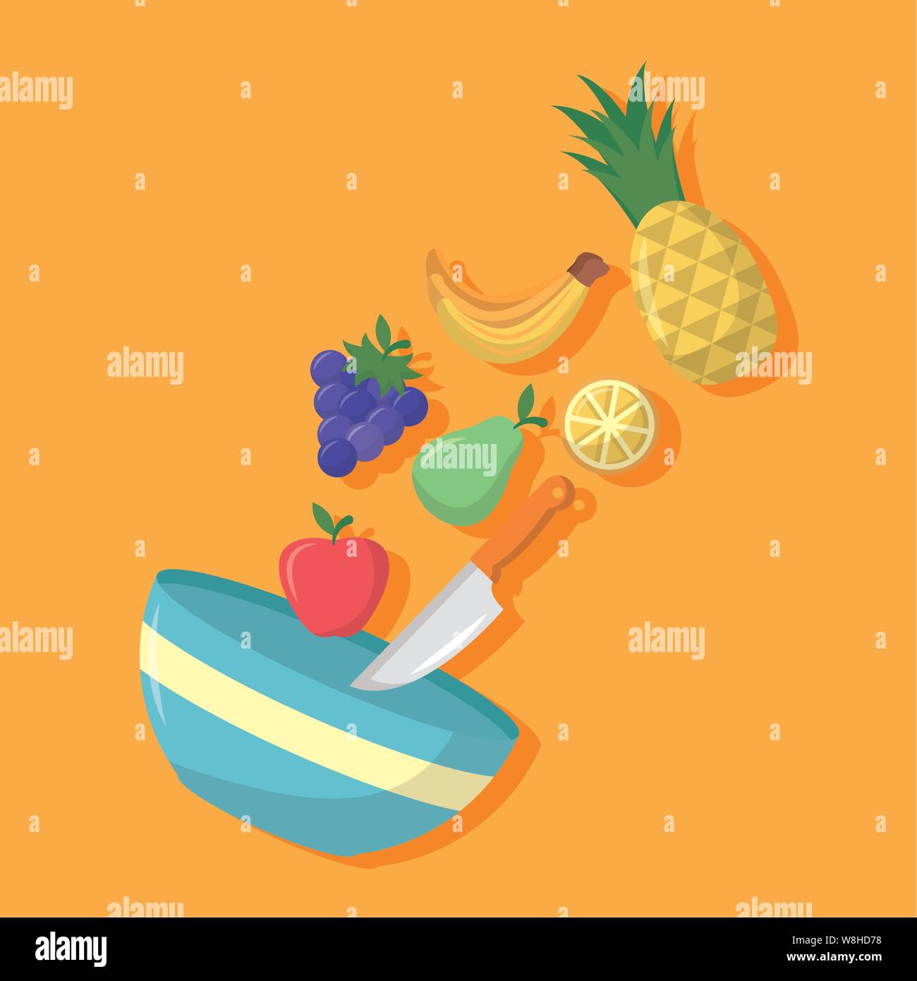 fruits cooking icons flat image design Stock Vector Image & Art - Alamy