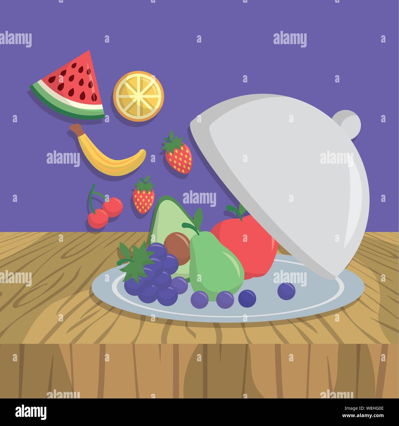 fruits cooking icons flat image design Stock Vector Image & Art - Alamy