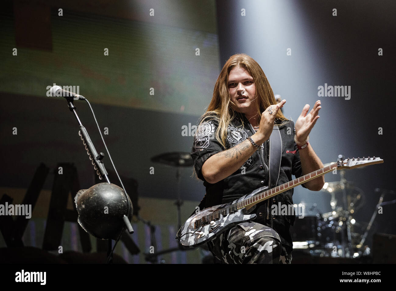 Sabaton perform live on stage at Bloodstock Open Air Festival, UK, 9th