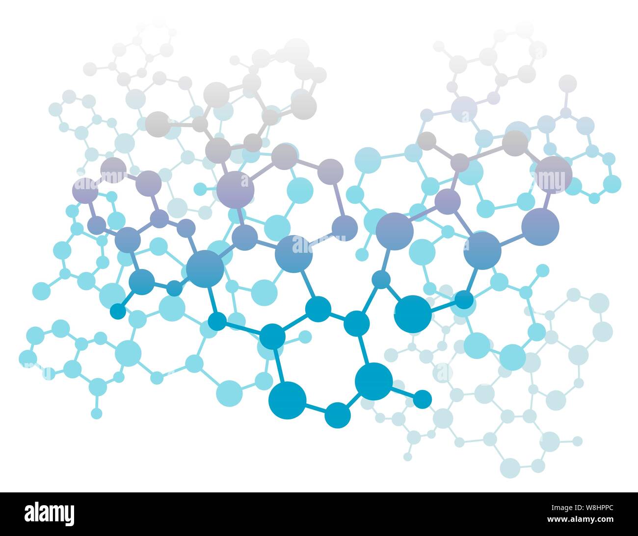 Abstract background with molecular icons. Stock Photo
