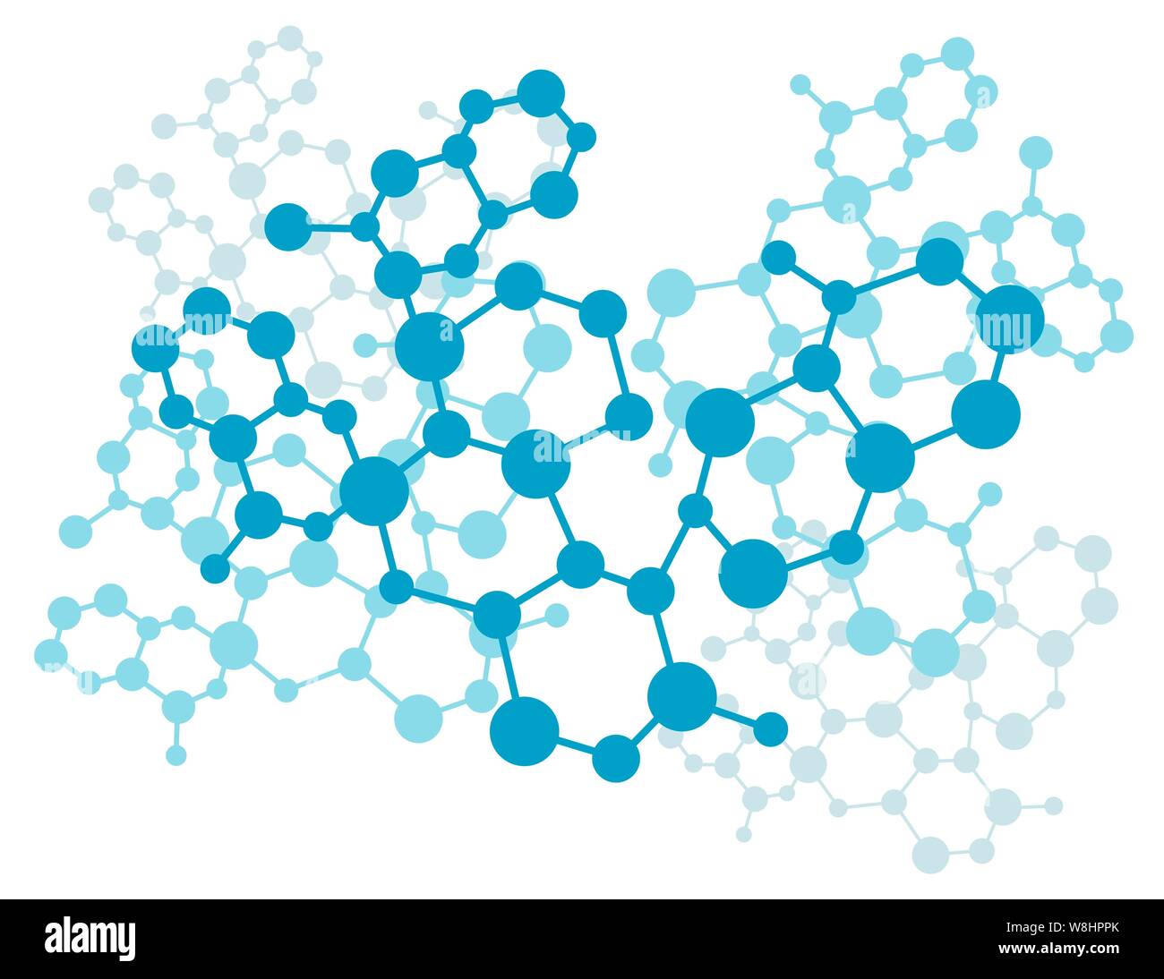 Abstract background with molecular icons. Stock Photo