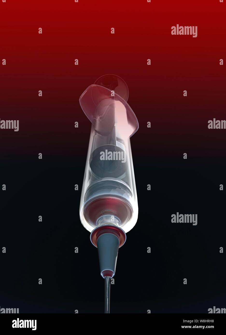 Syringe, illustration. Stock Photo