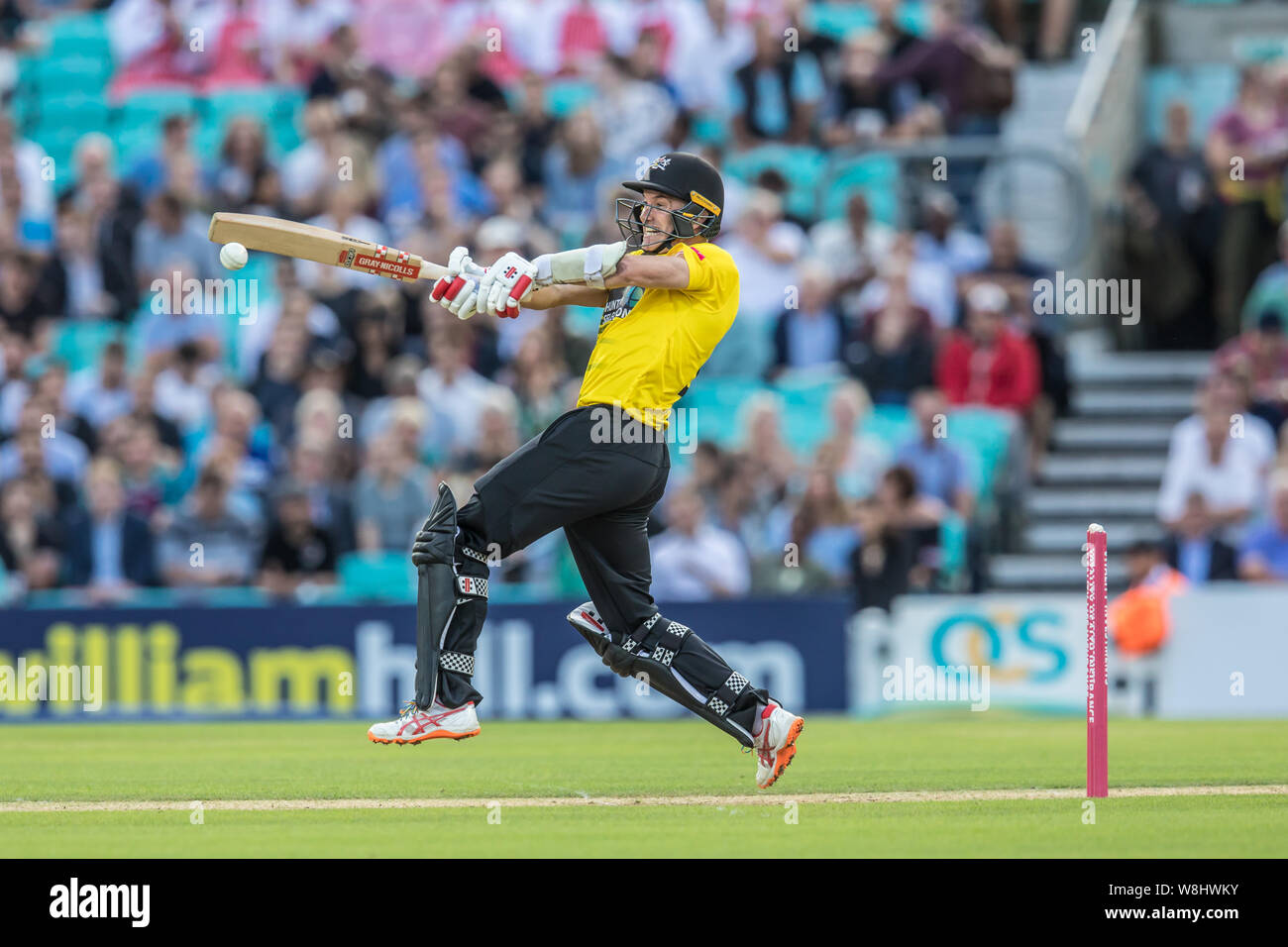 London, UK. 9 August, 2019. Michael Klinger batting for Gloucestershire against Surrey in the Vitality T20 Blast match at the Kia Oval. David Rowe/Alamy Live News Stock Photo