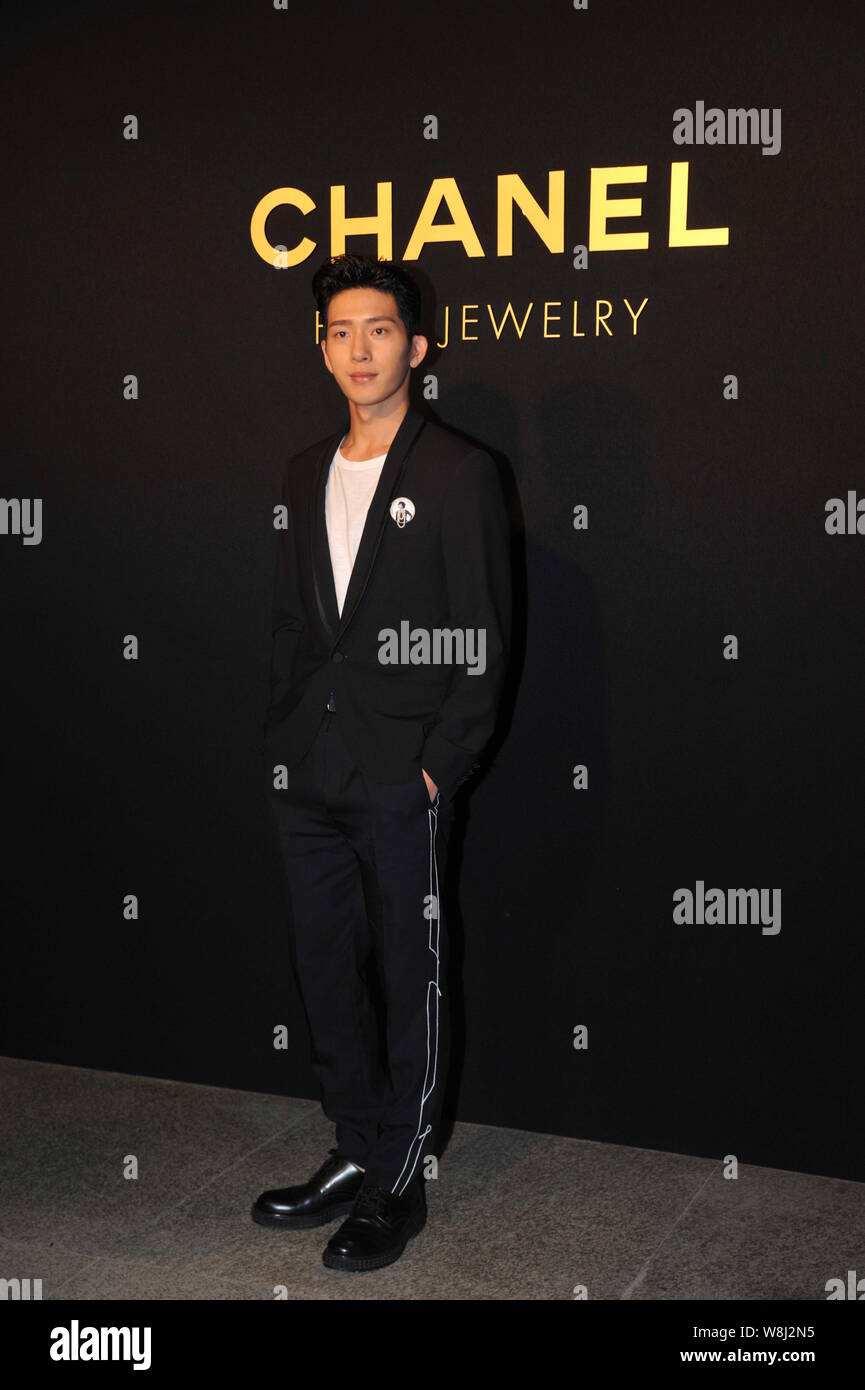 Chinese actor Jing Boran poses during a launch party for Chanel's Coco ...