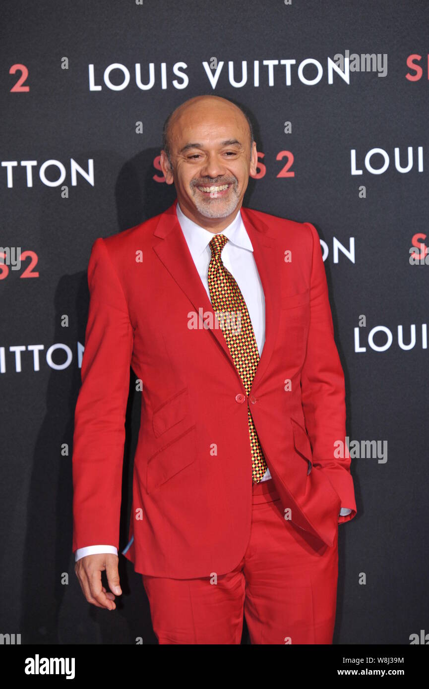 French footwear designer Christian Louboutin poses on the red carpet for an  opening event for the exhibition "Louis Vuitton Series 2 ¨C Past, Present  Stock Photo - Alamy