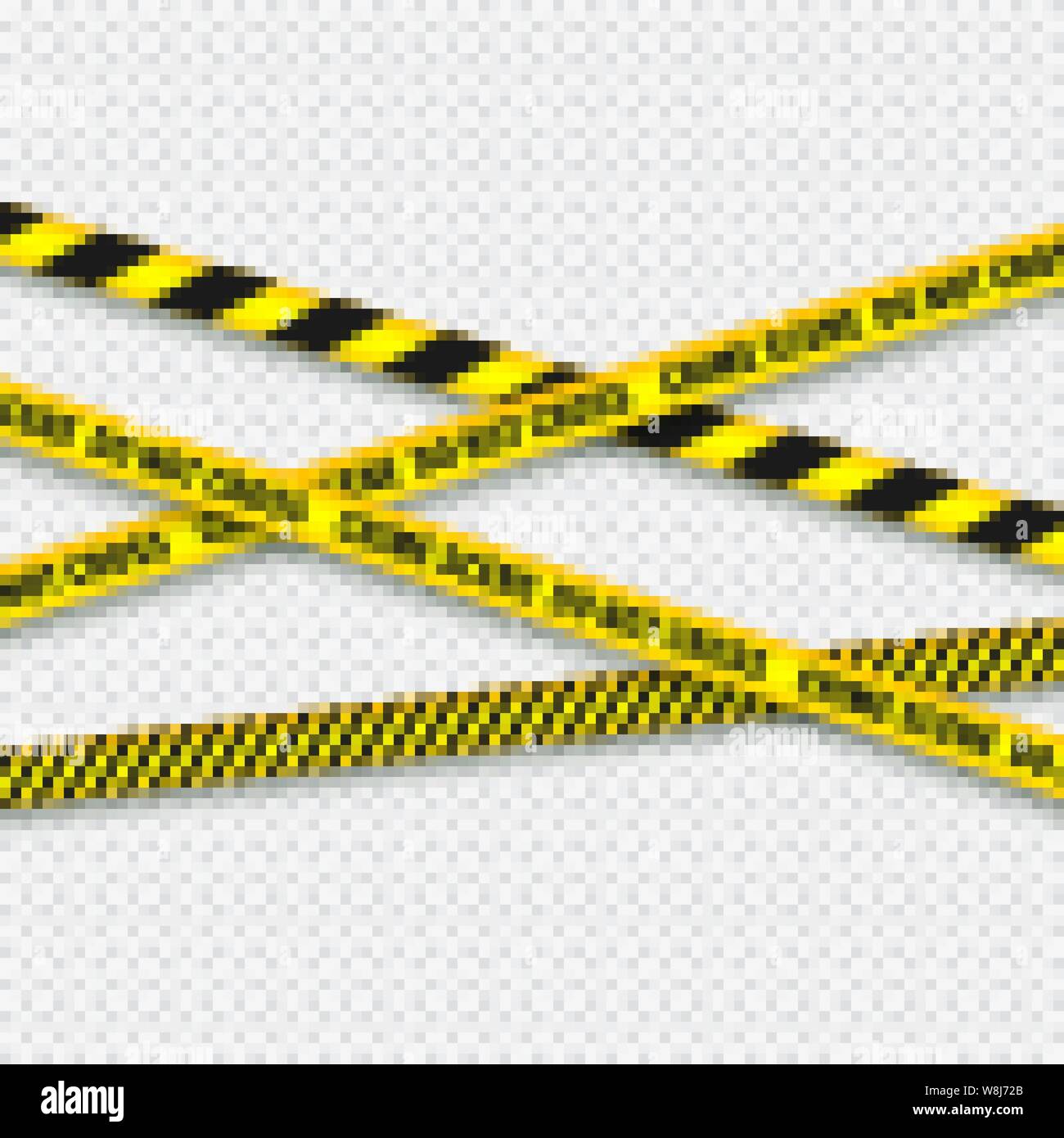 Yellow And Black Barricade Construction Tape. Police Warning Line ...