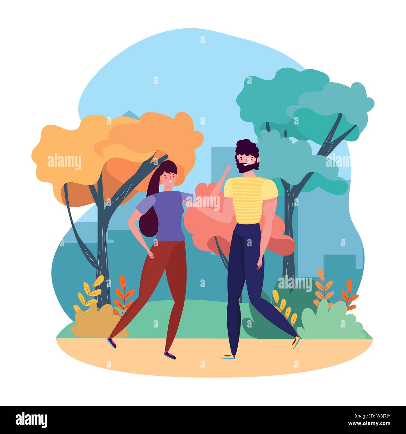 Couple of woman and man cartoon design, Relationship love romance ...