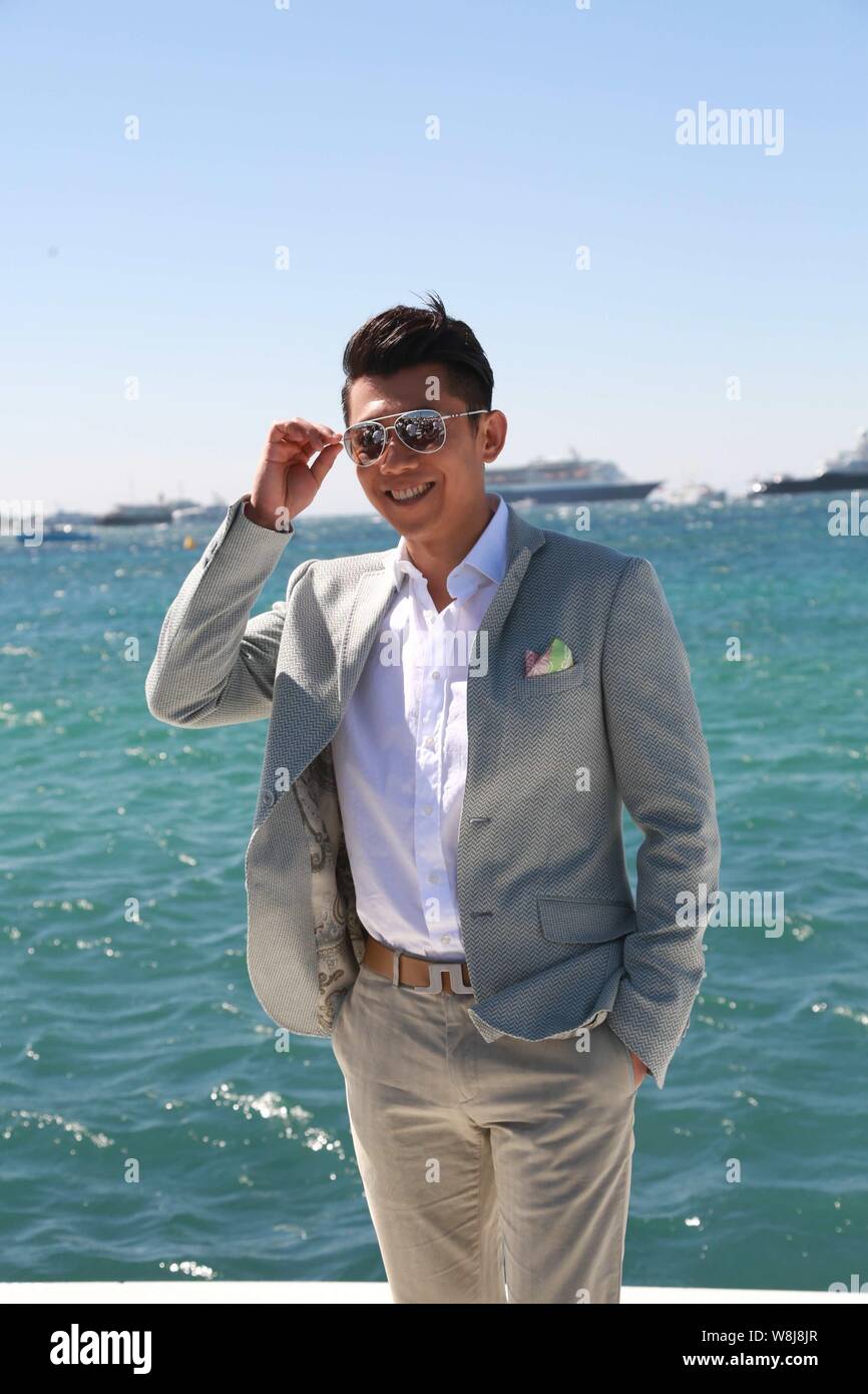 Chinese actor Xia Yu poses at a photocall for his movie 'The Ghouls' during the 68th Cannes Film Festival in Cannes, France, 15 May 2015. Stock Photo