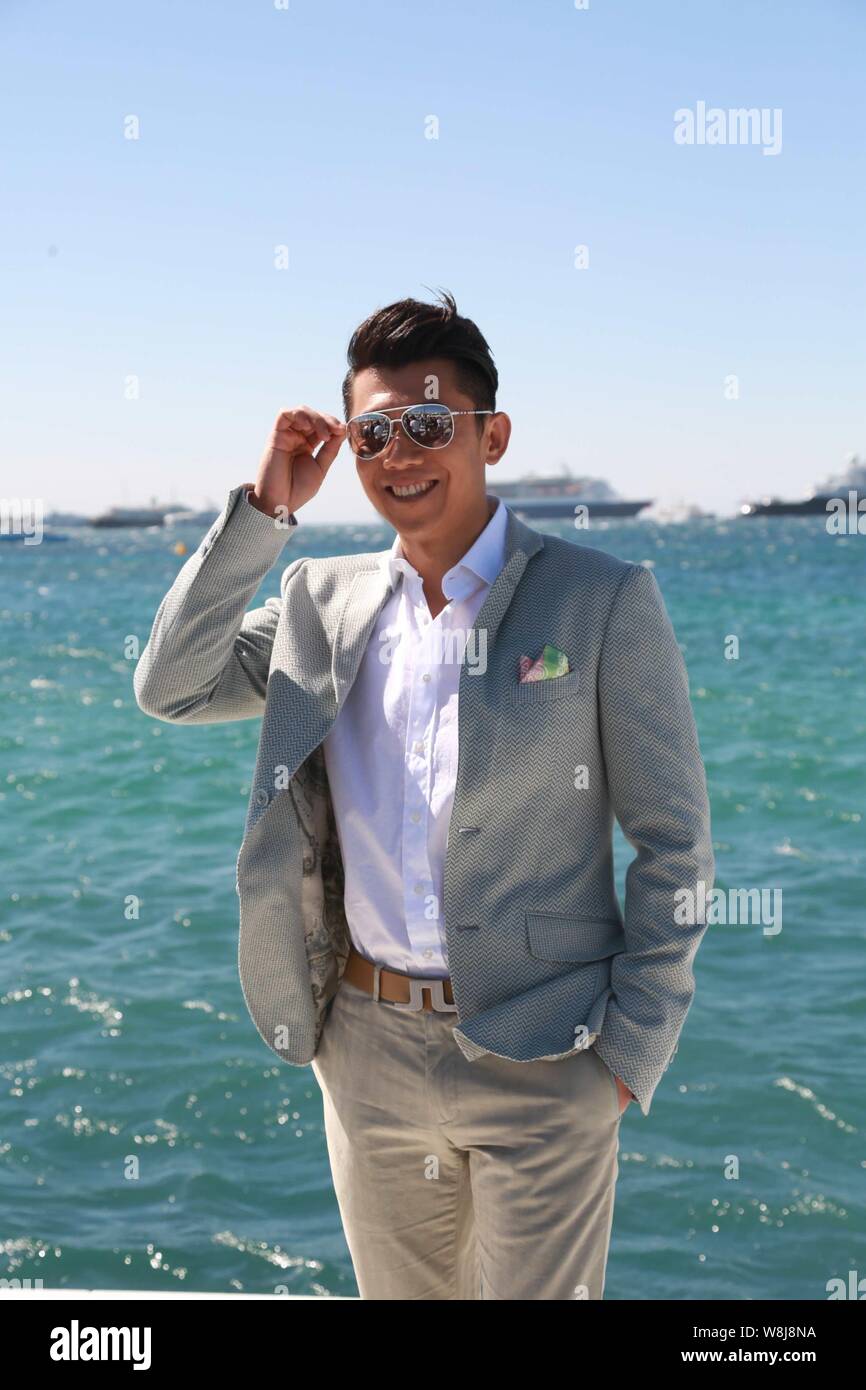 Chinese actor Xia Yu poses at a photocall for his movie 'The Ghouls' during the 68th Cannes Film Festival in Cannes, France, 15 May 2015. Stock Photo