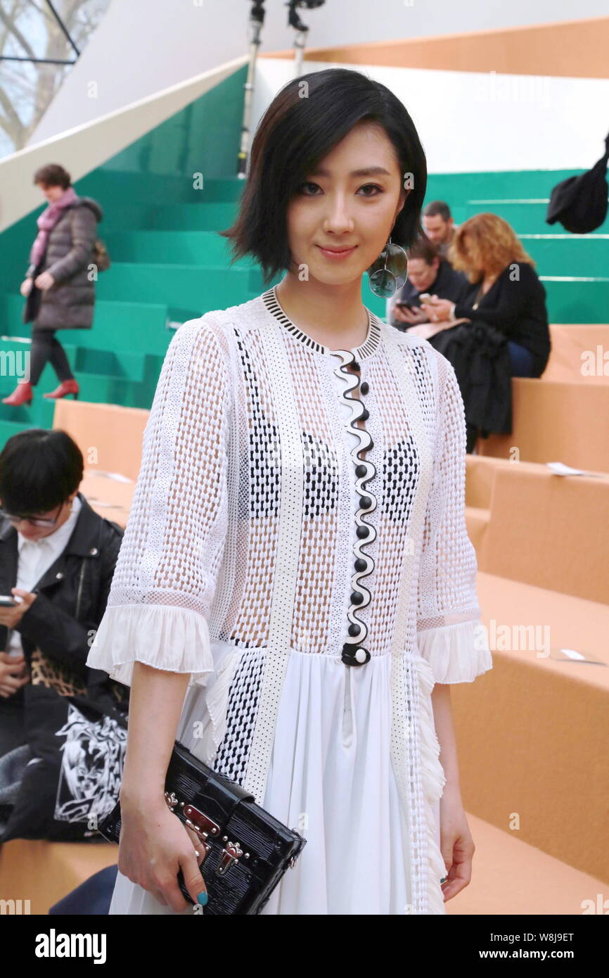 Taiwanese actress Gwei Lun-mei attends the Louis Vuitton Fall/Winter