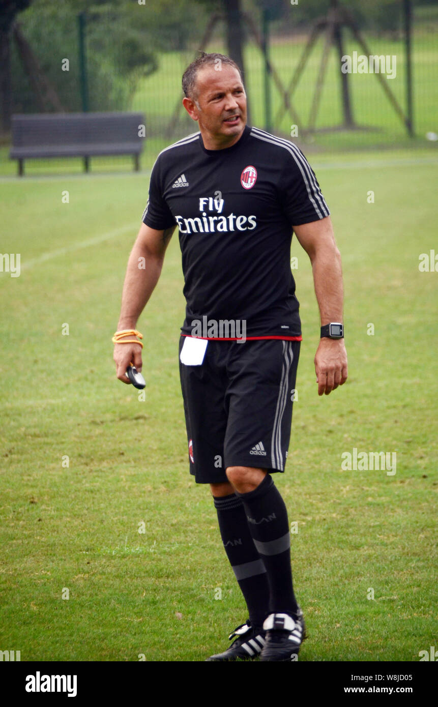 Head Coach Sinisa Mihajlovic Of Ac Milan Takes Part In A Training Session In Shanghai China 26 July 2015 Stock Photo Alamy
