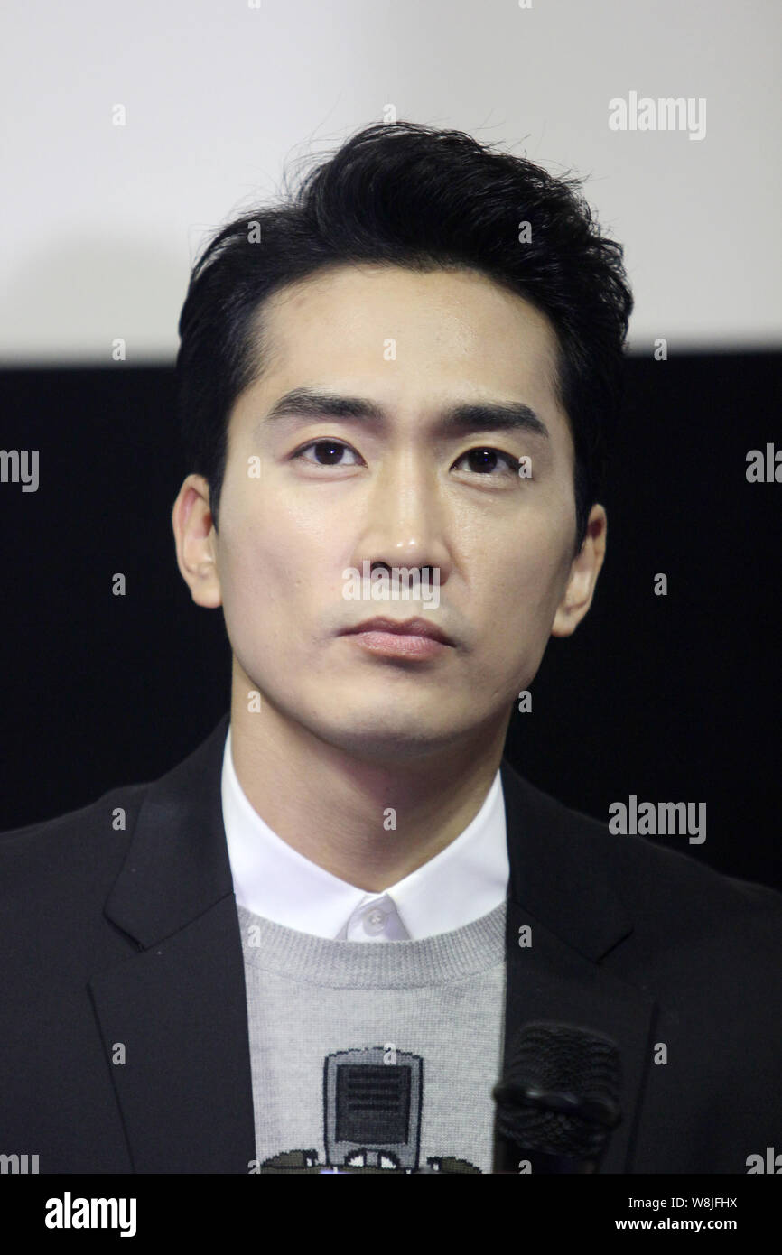 South Korean actor Song Seung-heon attends a fan meeting to