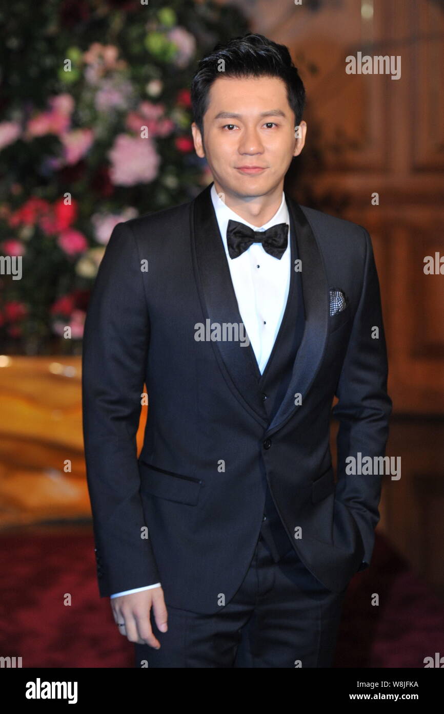 Chinese actor Li Chen poses at a Dolce & Gabbana VIP dinner party in