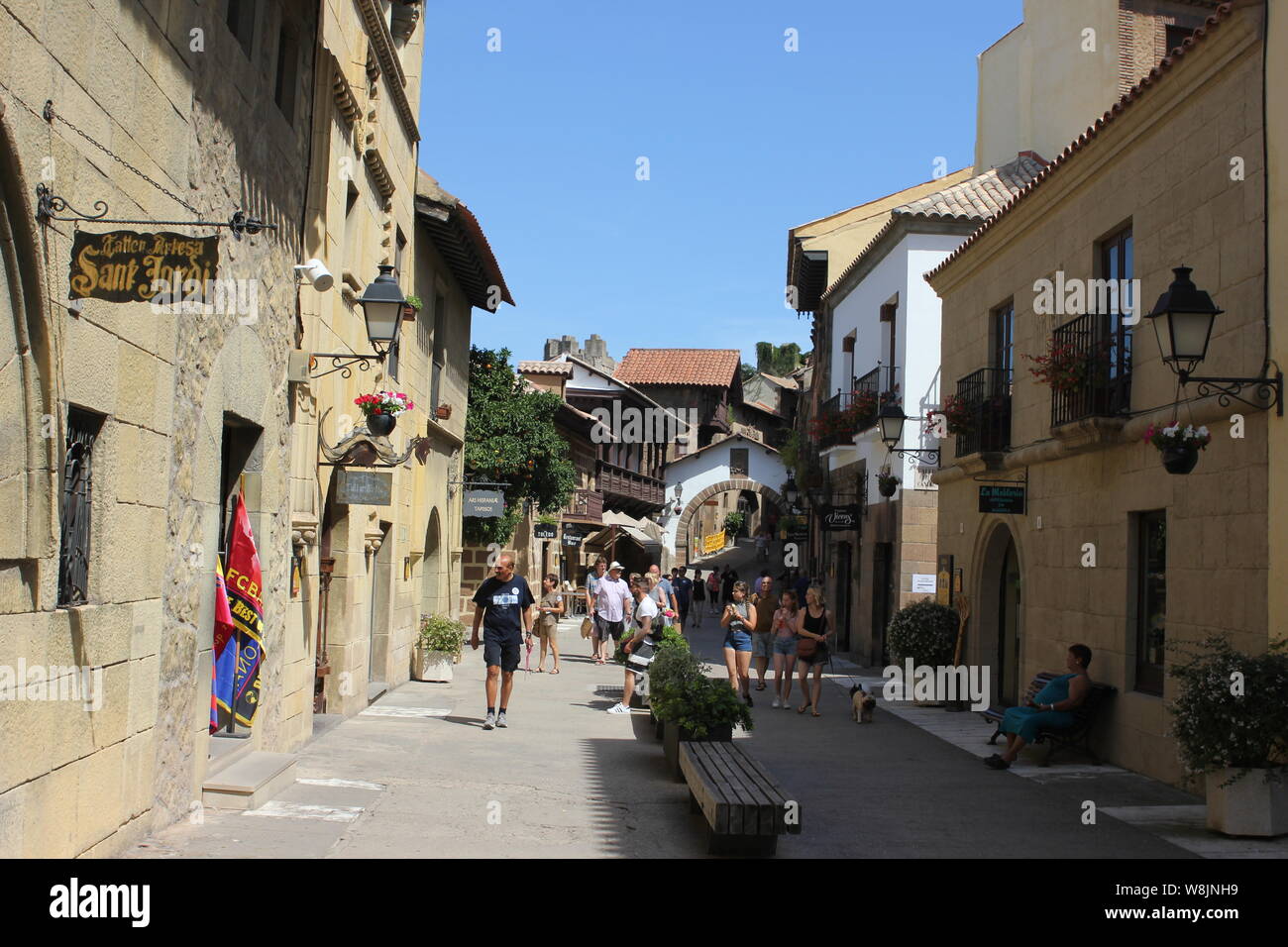 Spanish village , Poble Espanyol , The open air museum complex Poble ...
