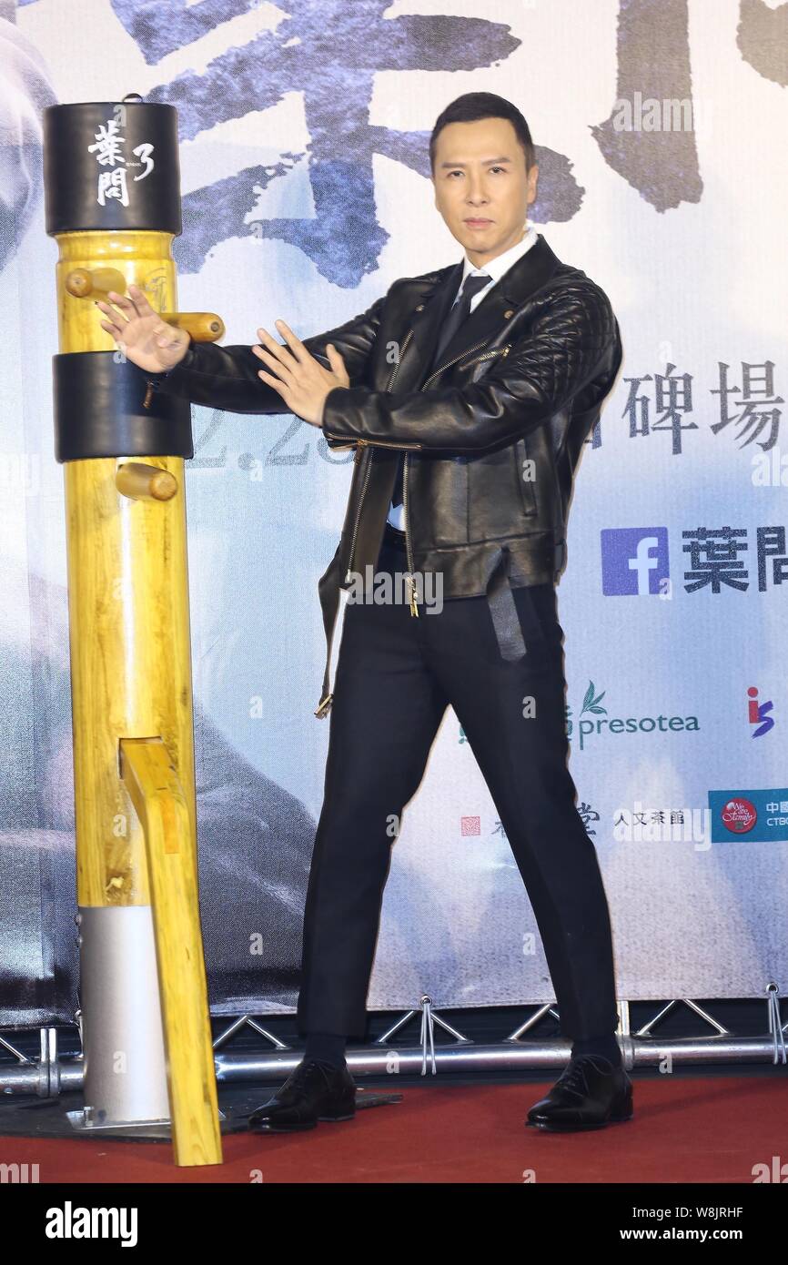 Hong Kong actor Donnie Yen poses during a promotional event for his ...