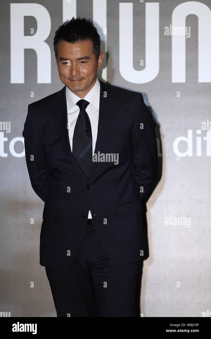 Singaporean actor Christopher Lee Ming-shun poses at a promotional event  for Braun electric shaver in Taipei, Taiwan, 16 June 2015 Stock Photo -  Alamy