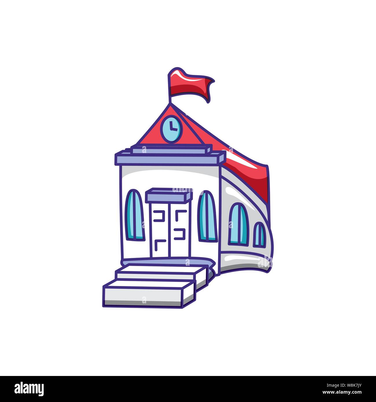 school building facade isolated icon vector illustration design Stock ...
