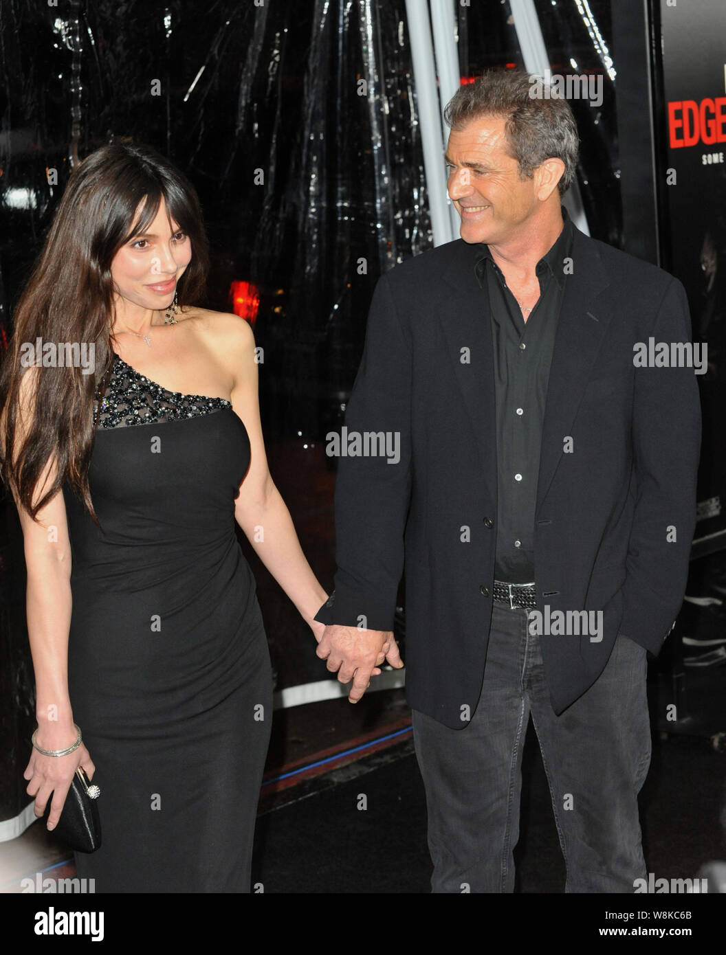 LOS ANGELES, CA. January 26, 2010: Mel Gibson & girlfriend Oksana ...