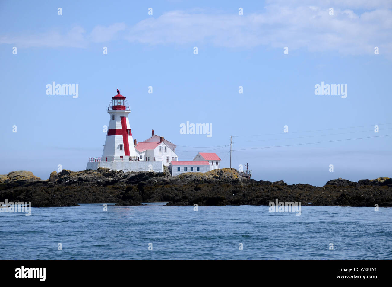The East Quoddy Lighthouse, Campobello Island, New Brunswick Stock Photo