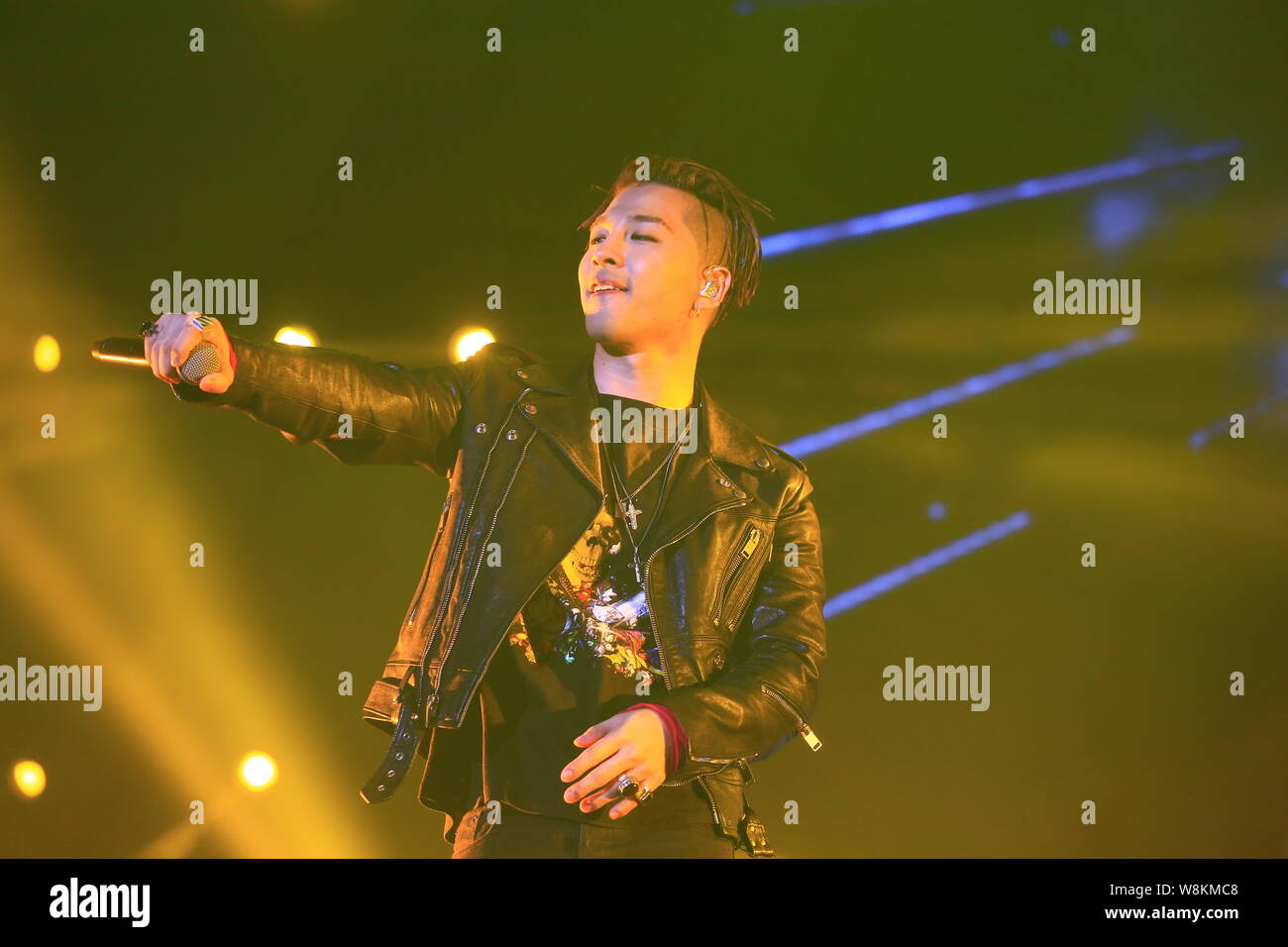 Dong Young Bae Better Known By His Stage Name Taeyang Or Sol Of South Korean Boy Band Bigbang Or Big Bang Performs During The Bigbang 16 Made V Stock Photo Alamy
