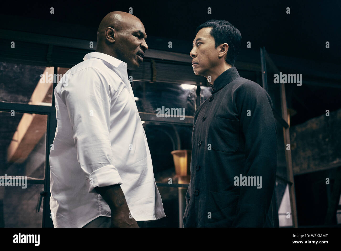Handout Still Of The Movie Ip Man 3 Featuring American Boxer Mike Tyson Left And Hong Kong Actor Donnie Yen China S Film Regulators Suspended T Stock Photo Alamy