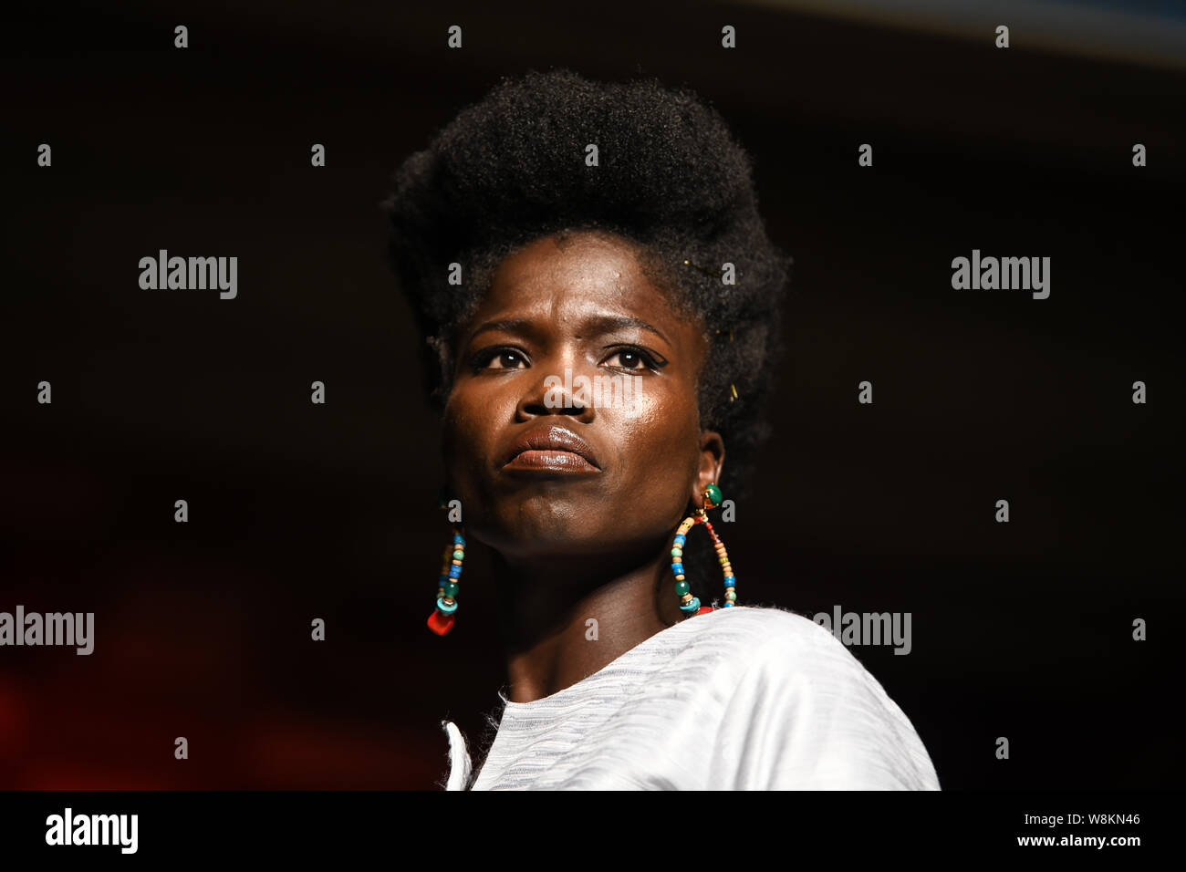 London, UK. 09th Aug, 2019. African Fashion Week London 2019 #AFWL2019 - backstage at Freemasons Hall on 9 August 2019, London, UK. Credit: Picture Capital/Alamy Live News Stock Photo