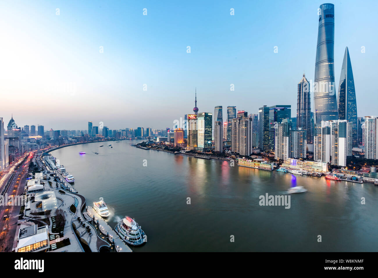 File Skyline Of Puxi Huangpu River And The Lujiazui Financial District With The Shanghai File Skyline Of Puxi Huangpu River And The Lujiazui Financial District With The Shanghai