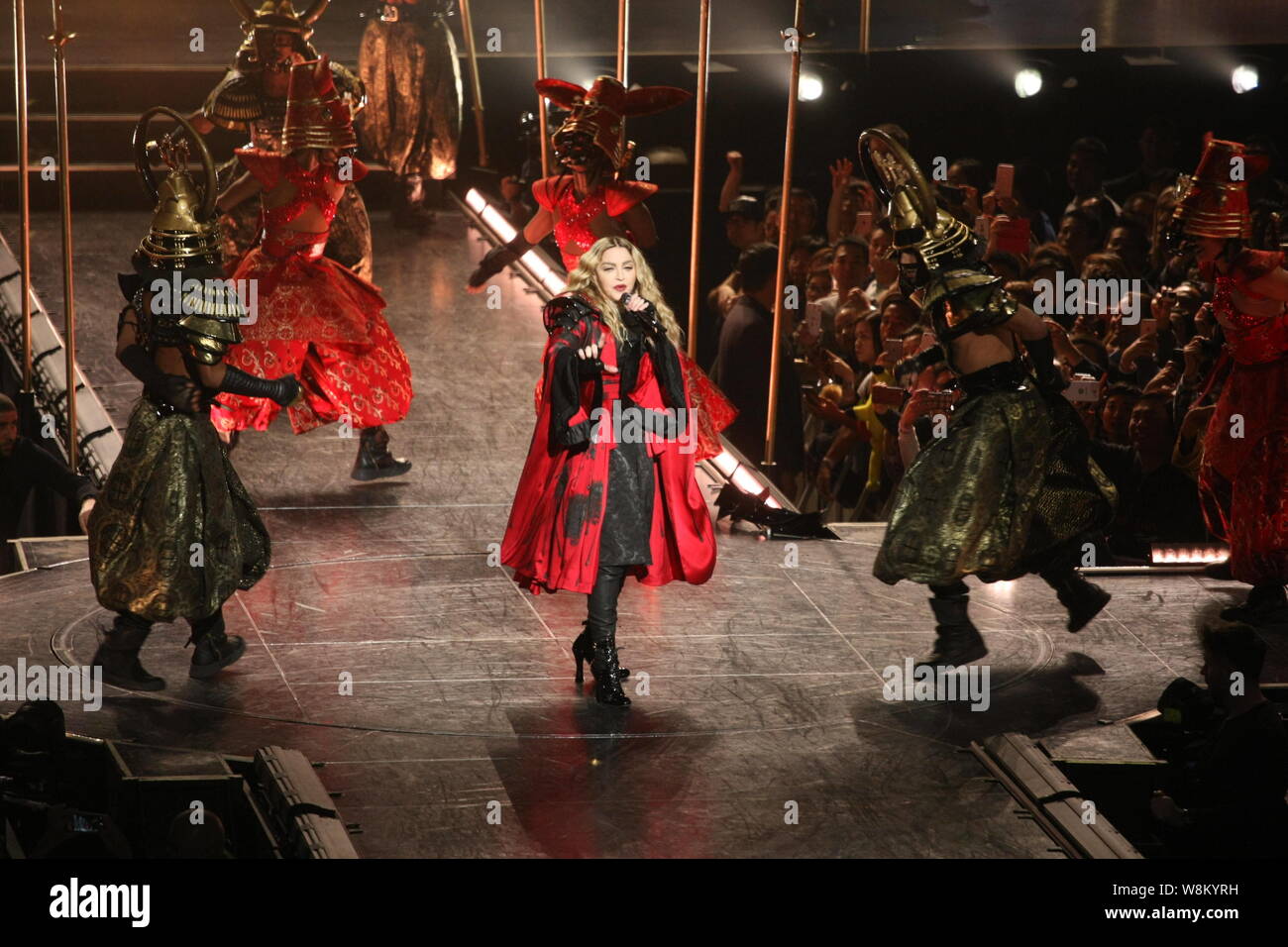 American singer Madonna performs at a concert during The Rebel Heart ...