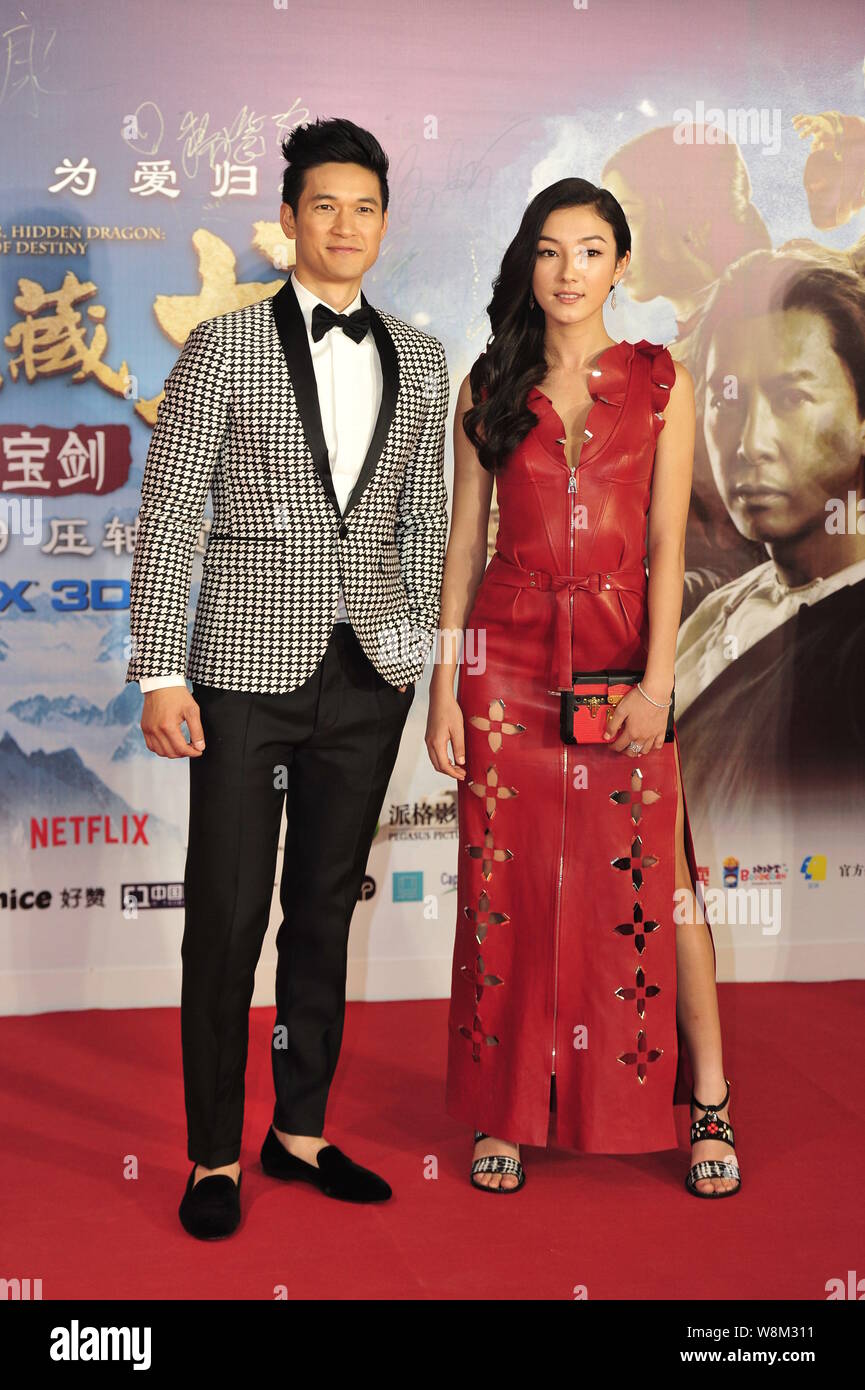 Chinese actress Liu Chengyu, right, Costa RicanAmerican actor and