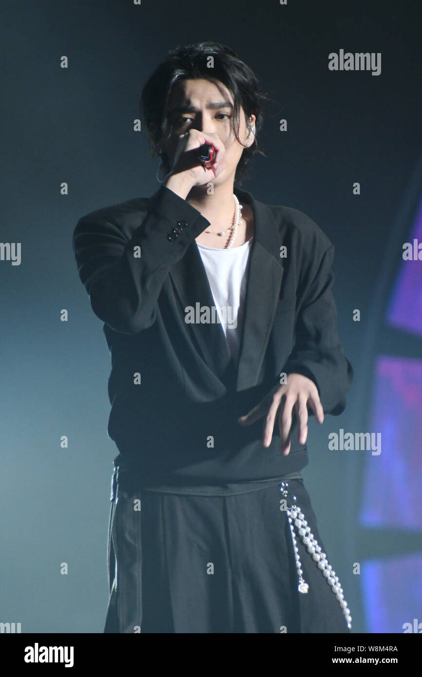 August 9, 2019, Shanghai, Shanghai, China: Shanghai,CHINA-Stars perform at  the Ã¢â‚¬Å“Tmall 88 love unlimited concertÃ¢â‚¬Â in Shanghai, Aug. 8, 2019.Kris  wu rocked the audience with a rendition of ''big bowl with wide