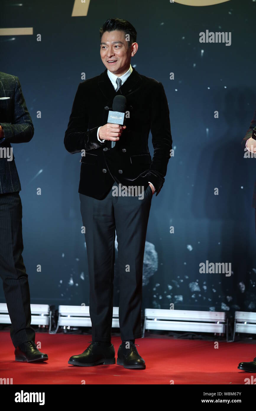 Andy Yu Hong Kong actor Andy Lau poses during a press conference for his new ...