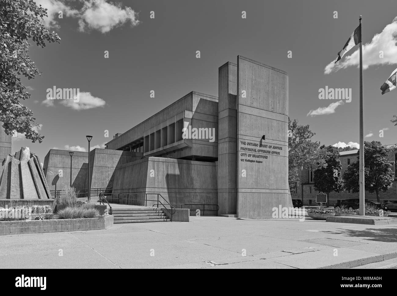 Brantford City Hall. The building is located at 100 Wellington Square