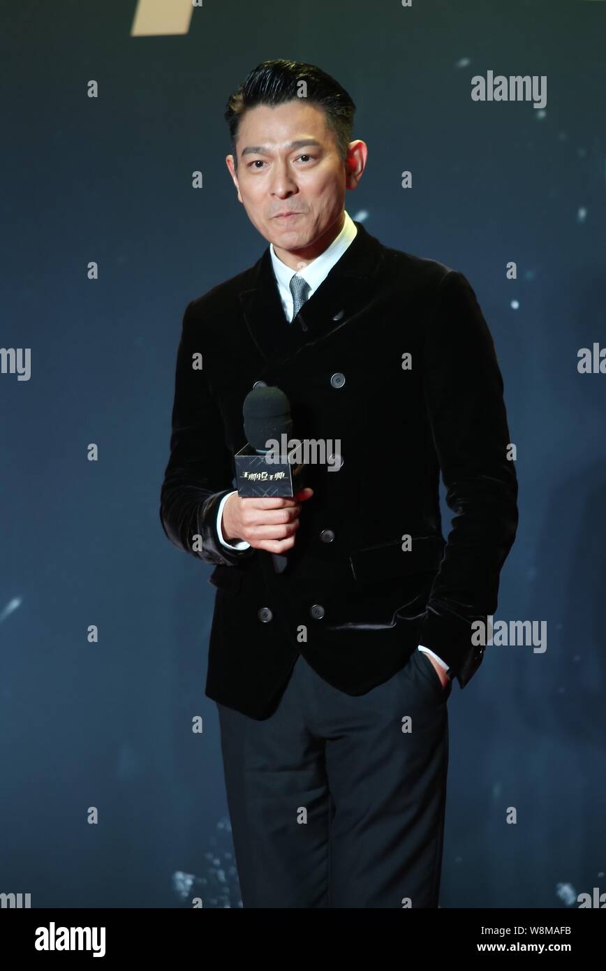Andy Yu Hong Kong actor Andy Lau poses during a press conference for his new ...
