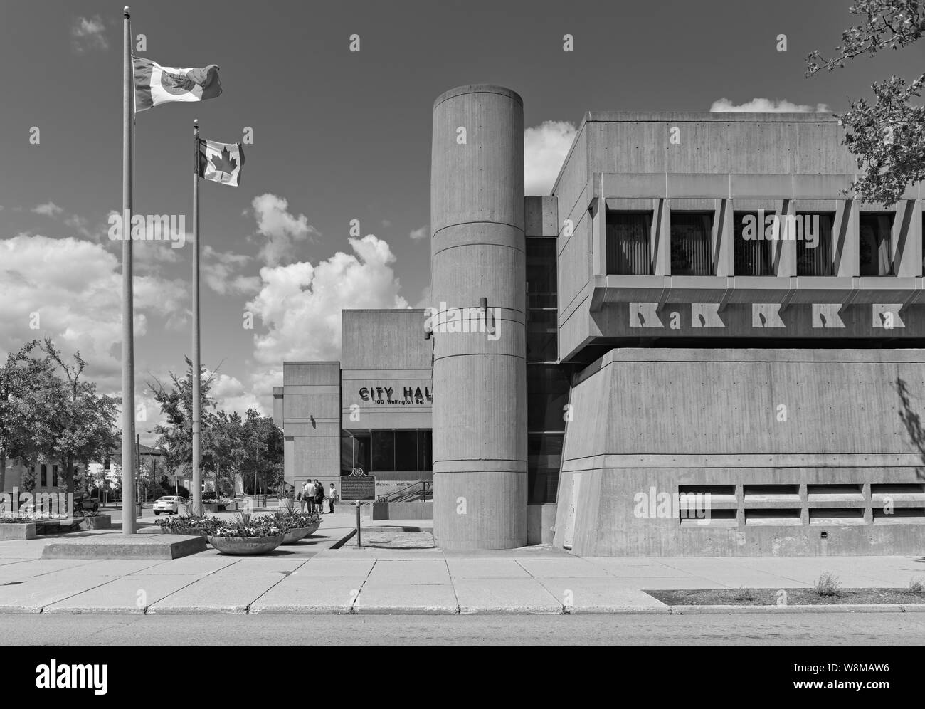 Brantford City Hall. The building is located at 100 Wellington Square