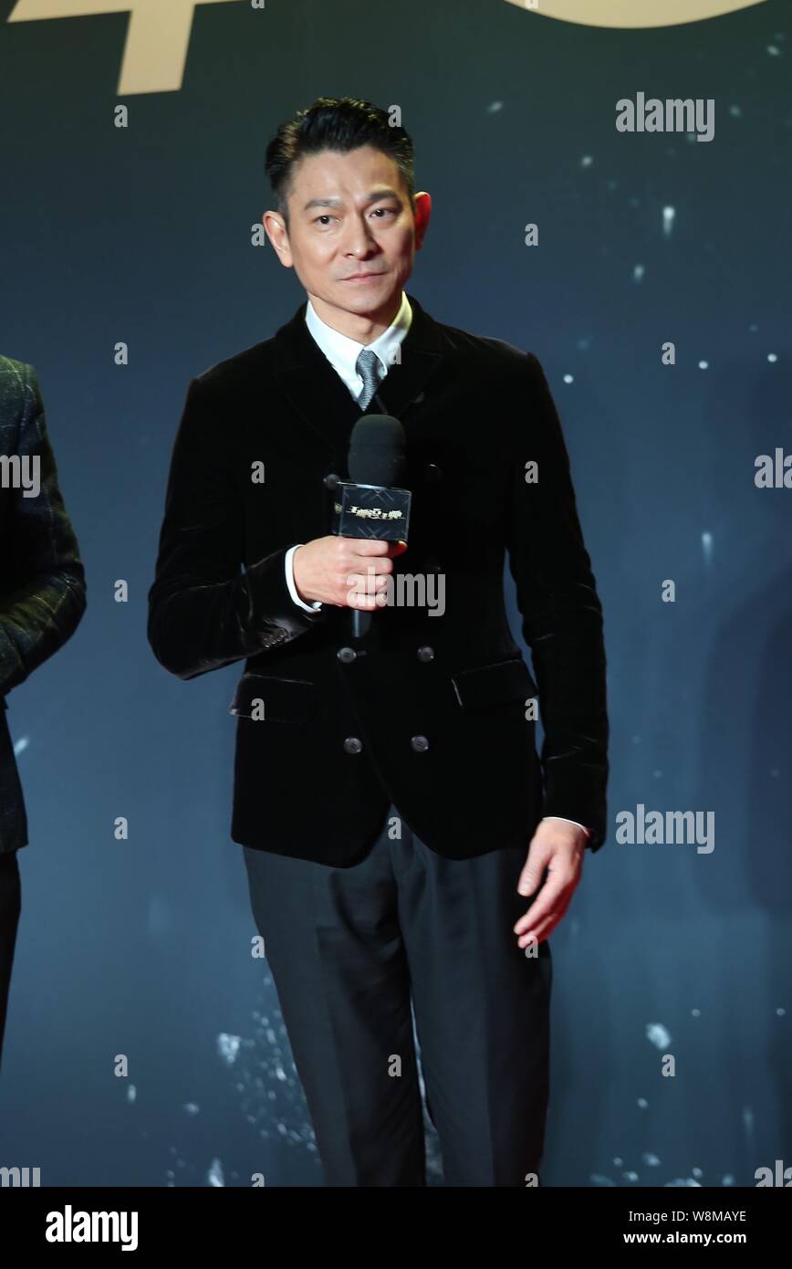 Andy Yu Hong Kong actor Andy Lau poses during a press conference for his new ...