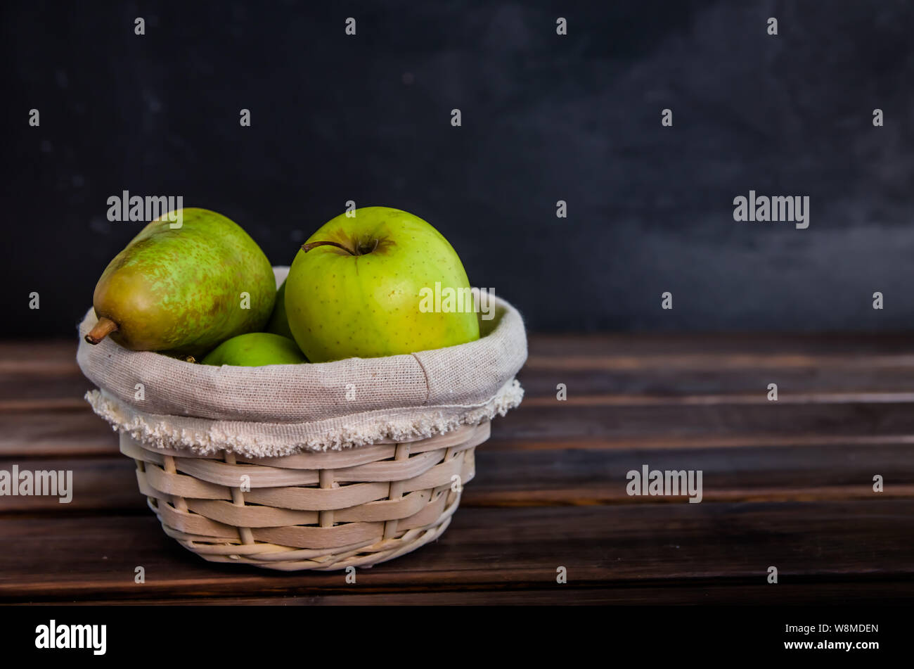 Concept no plastic fresh fruit in a basket Stock Photo