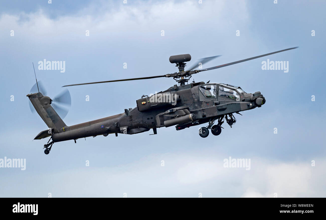 Army Air Core Apache AH1 Helicopter Gunship at the Royal International Air Tattoo 2019 Stock Photo