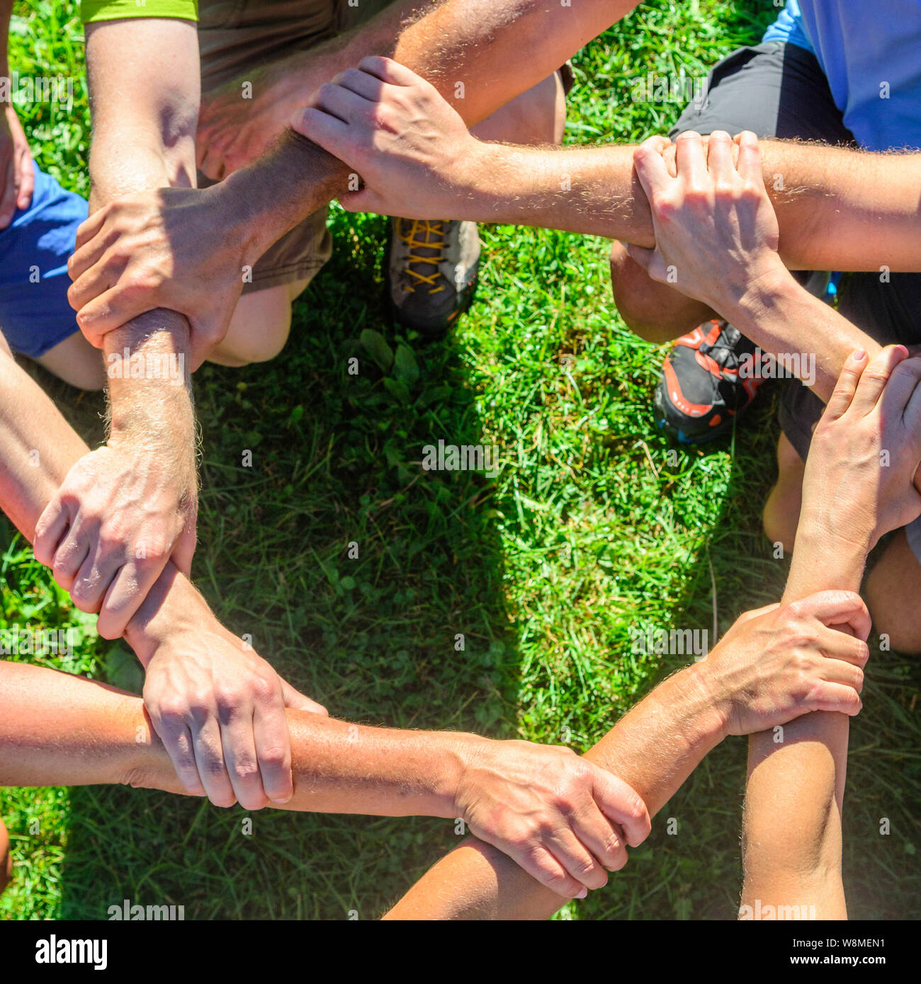 Get connected in a group or team Stock Photo
