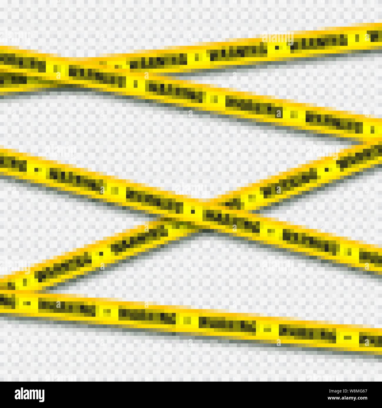 Yellow And Black Barricade Construction Tape. Police Warning Line ...
