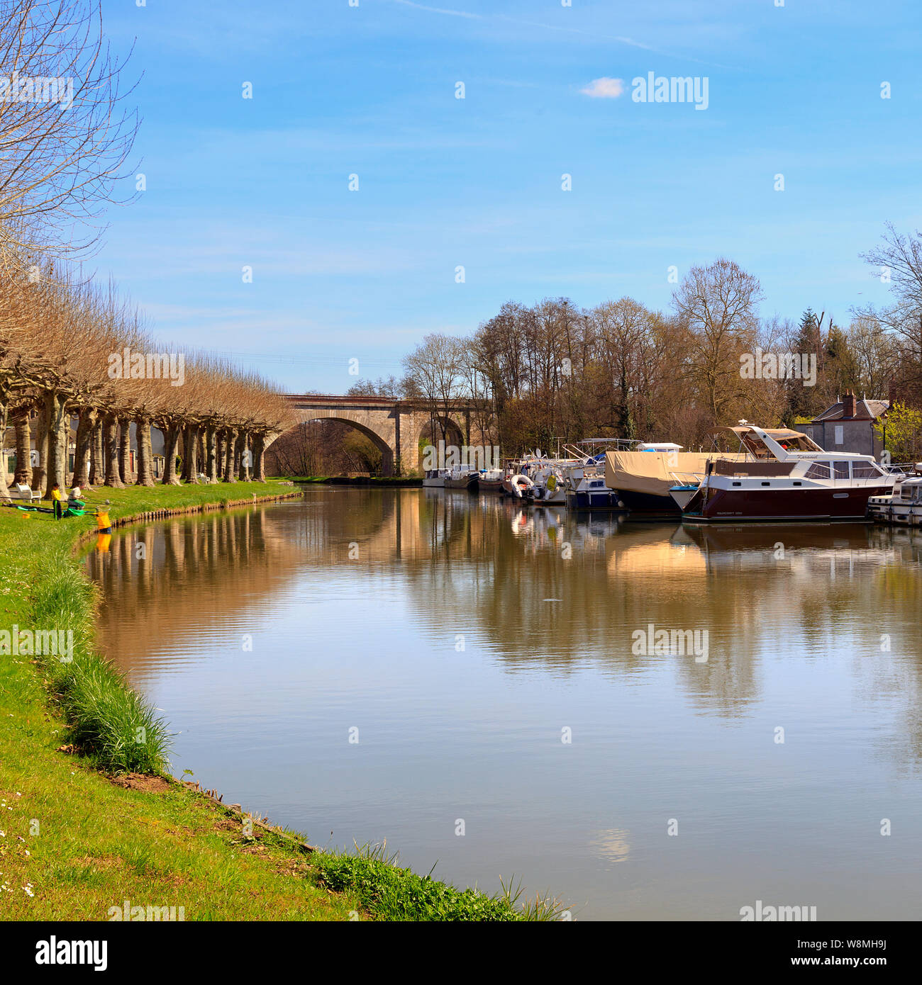 Port de Plaisance (The Marina) BriareLeCanal, Briare, France Stock